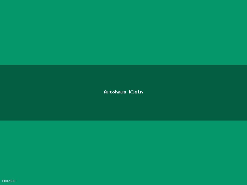 Screenshot: Autohaus Klein – Corporate Website