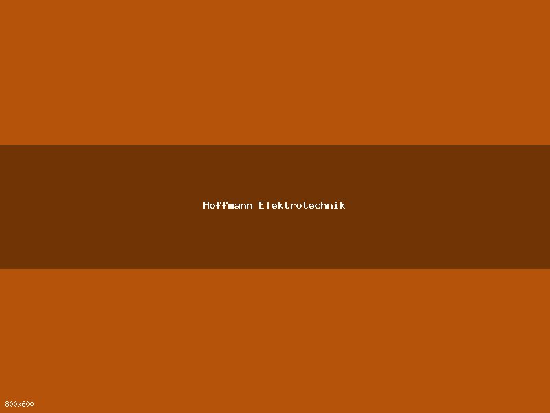 Screenshot: Hoffmann Elektrotechnik – Firmenwebsite